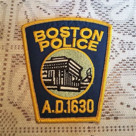 Boston Police A.D 1630 Patch Crest Applique Logo #Boston | Boston police department, Patches, Police