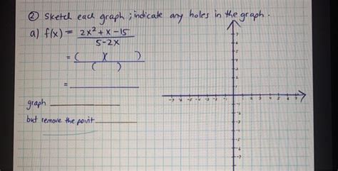 Solved © Sketch each graph; indicate any holes in the graph | Chegg.com