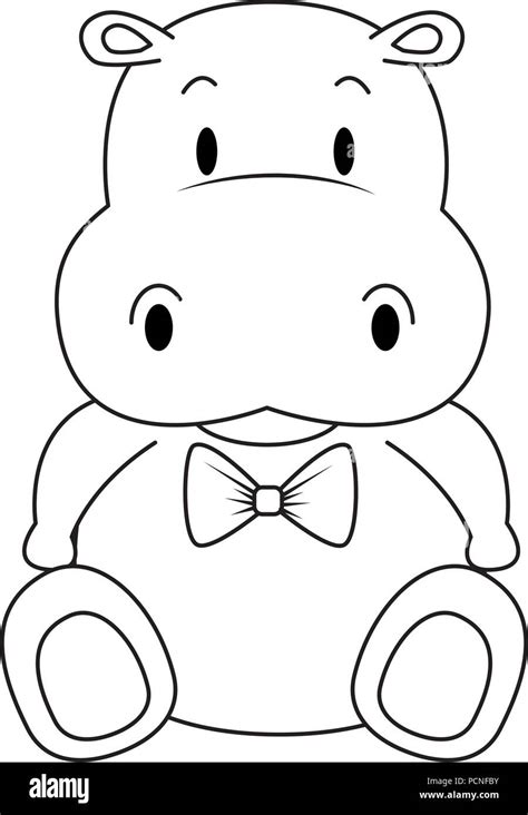 cute and adorable hippo character vector illustration design Stock Vector Image & Art - Alamy