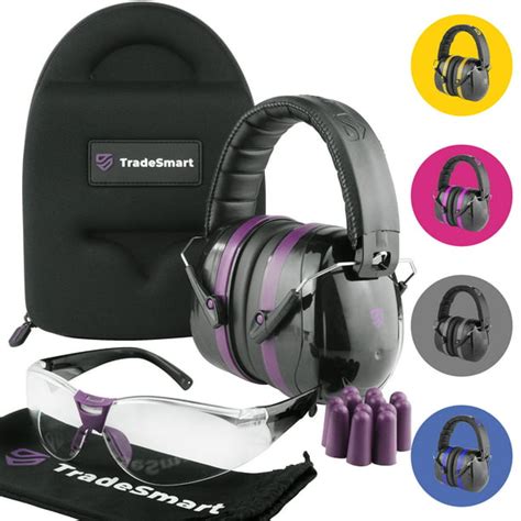 TRADESMART Hearing Protection for Shooting Range - Passive Safety Ear Muffs & Safety Glasses ...