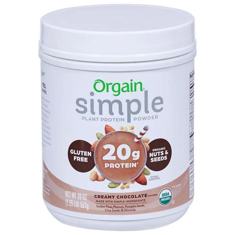 Orgain Simple Organic Plant Protein Powder Creamy Chocolate - Shop Diet ...