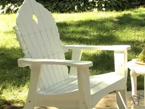East Cottage Adirondack Rocking Chair and Side Table White - Product Review Video - YouTube