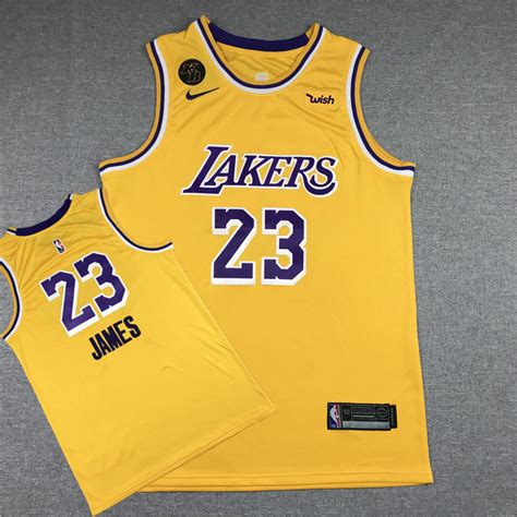 Lakers 23 Lebron James Yellow KB Nike Swingman Jersey