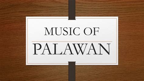 Music of Palawan