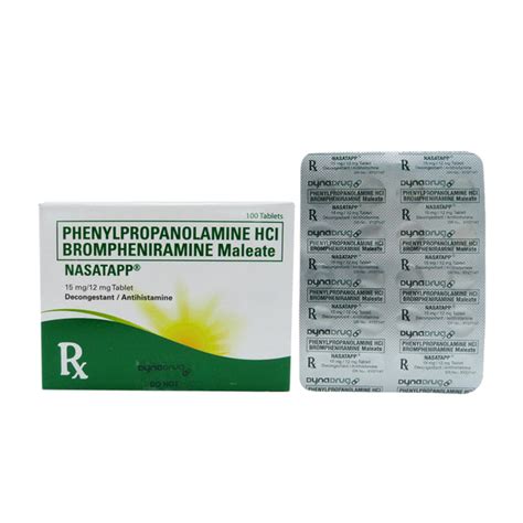 NASATAPP Phenylpropanolamine Hydrochloride / Brompheniramine Maleate ...