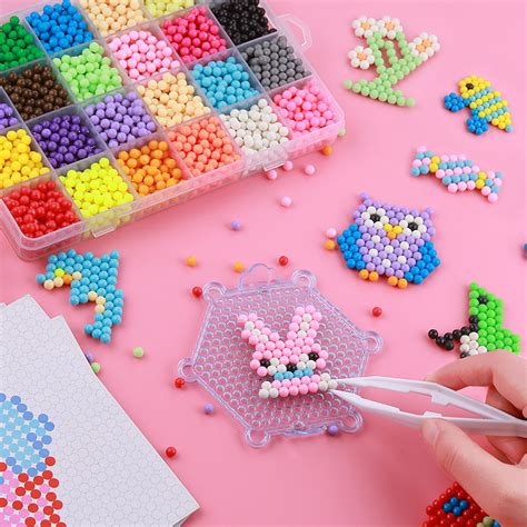 2400pcs fuse beads water sticky beads refill diy art crafts kids toys ...