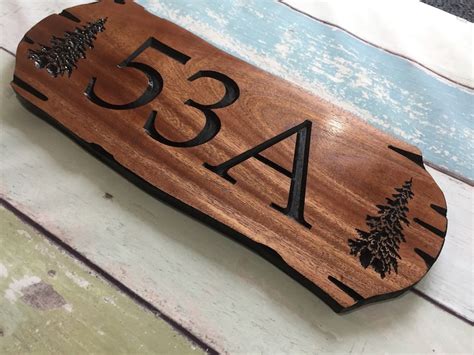 Wooden Address Sign Outdoor Address Plaque Hanging Sign - Etsy