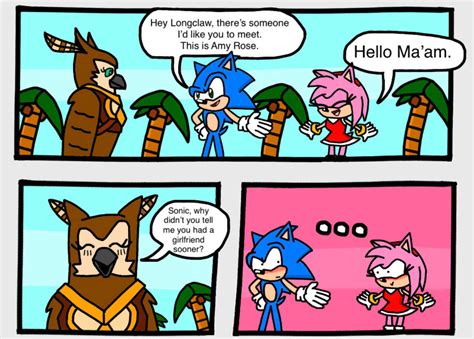 Longclaw meets Amy Rose ~ SonAmy Comic by 13ComicFan on DeviantArt