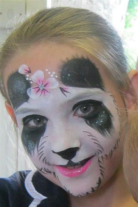 panda face paint cute - Eveline Flint