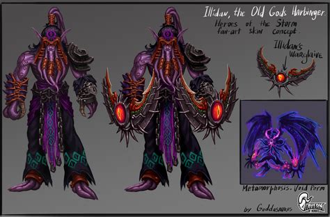 [Fan-art] Illidan, Harbinger of the Old Gods - fan concept skin. I know ...