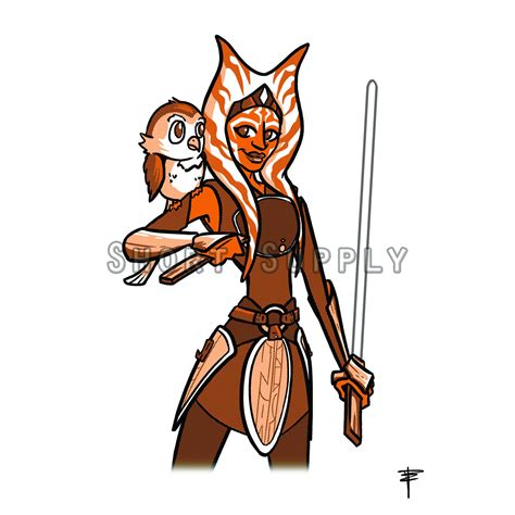 Ahsoka Tano & Morai A5 Art Print | Etsy