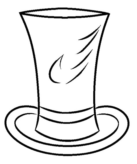 Printable Top Hat coloring page - Download, Print or Color Online for Free