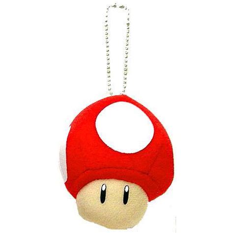 Banpresto - Super Mario Super Mushroom Plush Keychain - Walmart.com ...