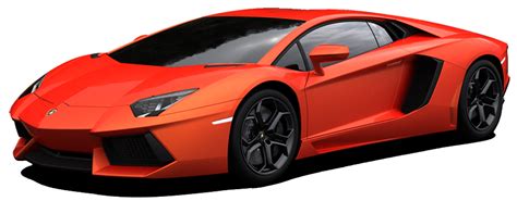 Red Lamborghini car PNG image