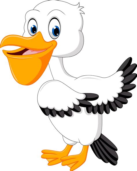 Cute pelican cartoon 7916240 Vector Art at Vecteezy