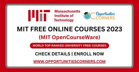 MIT Free Online Courses | MIT OpenCourseWare