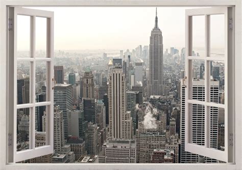 New York Wall Sticker 3D Window New York Wall Decal NY for - Etsy