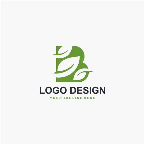 Letter B Logo Vector Hd PNG Images, Green Leaf And Letter B Monogram Logo Design Vector ...