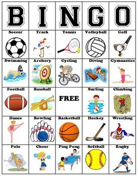 Sports BINGO! by From Miss McMullen's Classroom to Yours | TpT