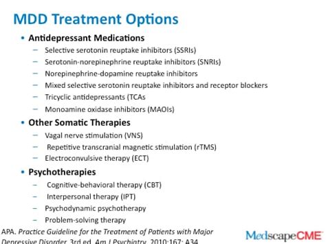 Treatment for Major Depressive Disorder: Matching Therapy to Severity ...