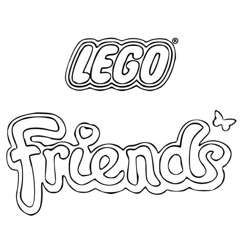 Logo Lego Friends coloring page - Download, Print or Color Online for Free