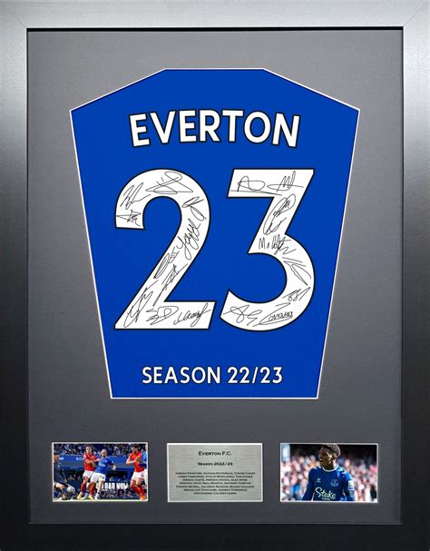 Everton 2023 Season Team Machine signed Shirt Frame – The Frame Lab