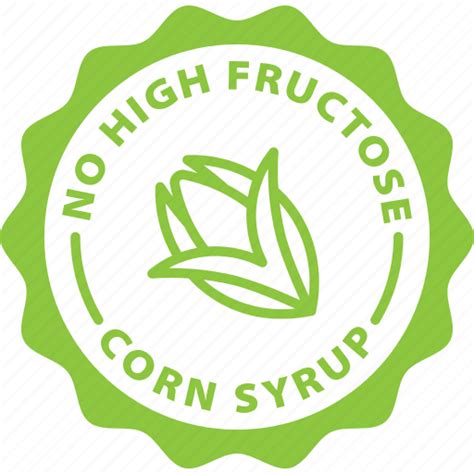 No high fructose corn syrup, green, stamp, label, hfcs free icon ...