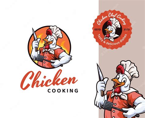 Premium Vector | Chicken chef mascot logo design