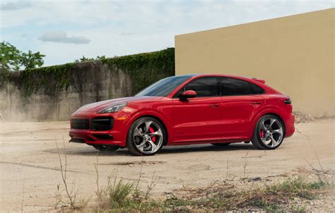 Wallpaper Porsche, Red, Coupe, Left Side, Cayenne Cup for mobile and desktop, section porsche ...