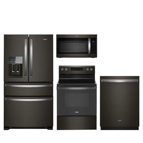 Whirlpool Black stainless steel Kitchen Appliance Packages at Lowes.com