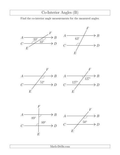 Co-Interior Angle Relationships (B)