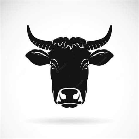 Premium Vector | Vector of cow face on white background Farm Animal