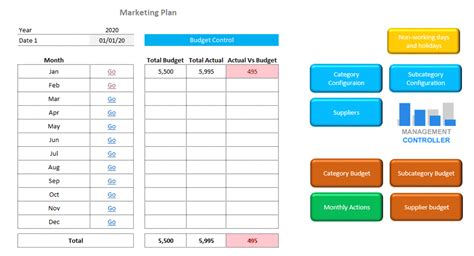 Marketing Plan Free Excel Template