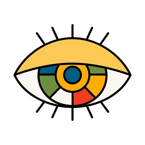 Vector isolated symbol of eye. Esoteric magic psychedelic concept. 9356752 Vector Art at Vecteezy