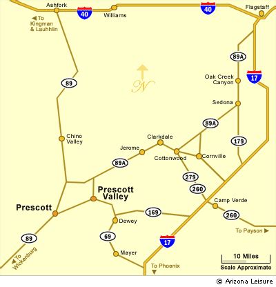 Map and Directions To Prescott AZ