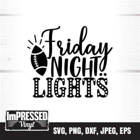 Friday Night Lights SVG Instant Download | Etsy