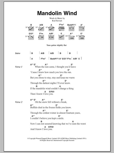 Mandolin Wind by Rod Stewart - Guitar Chords/Lyrics - Guitar Instructor