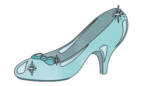 How To Draw Cinderella’s Glass Slipper - My How To Draw