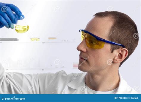 Male Caucasian Biotechnician in the Lab Stock Image - Image of worker, technician: 17860133