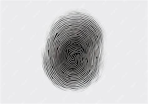 A black and white line fingerprint on a background | Premium AI ...