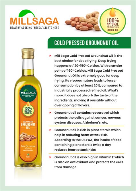 Cold Pressed Groundnut Oil - MillSaga