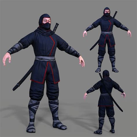 Ninja 3D Model $8 - .max .fbx - Free3D