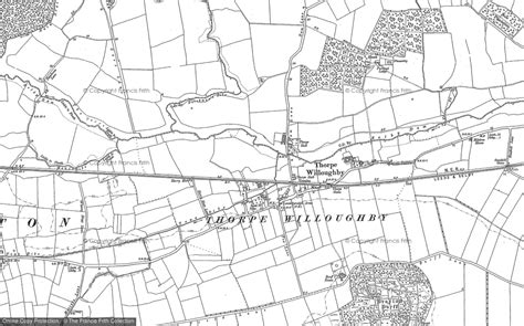 Historic Ordnance Survey Map of Thorpe Willoughby, 1888 - 1889