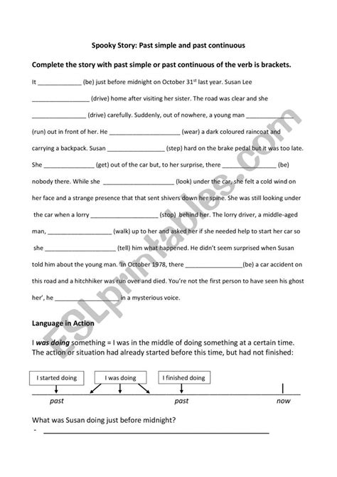 Spooky Story - ESL worksheet by Tasch87