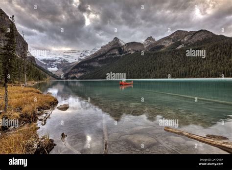 Lake Louise Glacier Stock Photo - Alamy