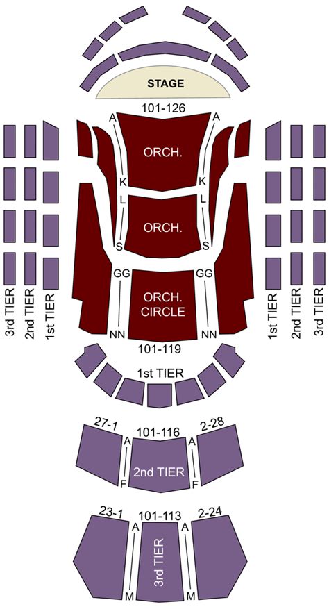 Arsht Center Seating Map | Elcho Table