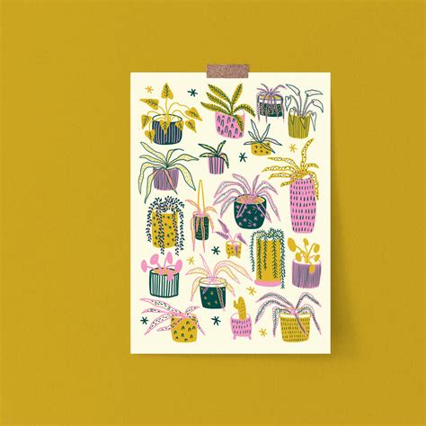 House Plant Art Print By Kerrie Illustrates