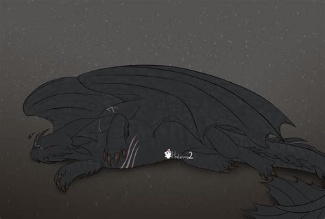 Sleeping elder Night Fury (artwork by me, trade) : r/httyd