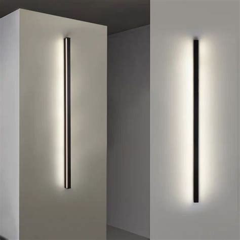 Linear Flush Mount Wall Sconce Simplicity Metal Hallway LED Wall Mount ...