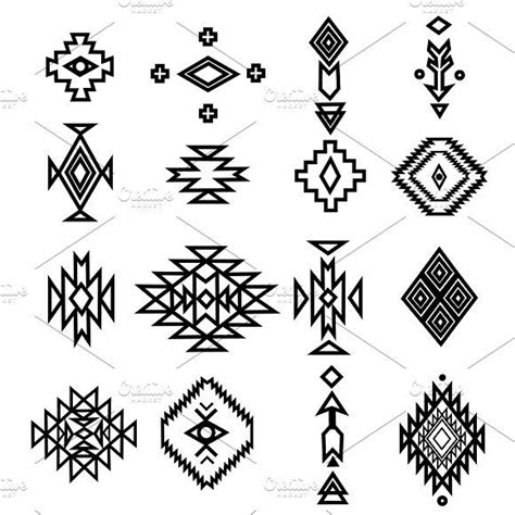 Hand drawn Tribal collection | How to draw hands, Tribal design pattern, Native american patterns